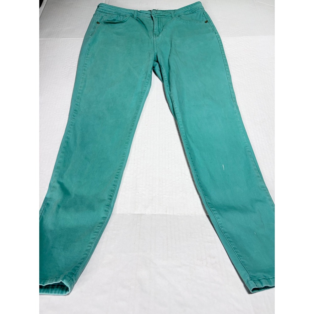 Celebrity Pink Womens Skinny Jeans Mint Green Size 11/30 Mid Rise Stretch Teal